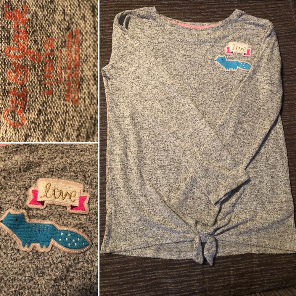 Cat & Jack Grey Long Sleeve Shirt. Girl’s Large.